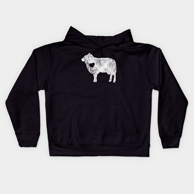 I Love Sheep Kids Hoodie by stayilbee